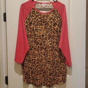 LuLaRoe Leopard Pink Sleeve Randy